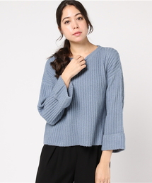 mystic | 【mystic】リブロールアップ(ニット/セーター)