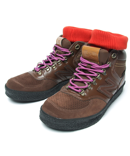 BEAUTY&YOUTH UNITED ARROWS（ビューティーアンドユースユナイテッドアローズ）の「BY new balance WRC574B ハイカットスニーカー（スニーカー・レディース・グレー/ダークブラウン・23cm/24.5cm/23.5cm/24cm）」の2枚目の写真