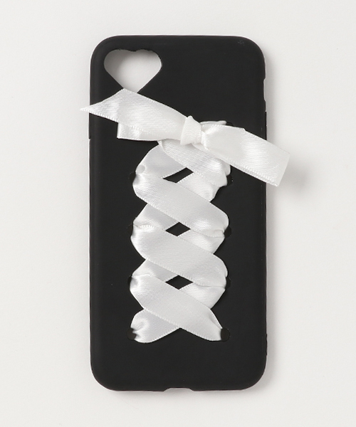 WEGO（ウィゴー）の「WEGO/レースアップiPhone7ケース（スマホケース/カバー・レディース・ブラック系その他/ブラック/ピンク/レッド系その他・FREE）」の3枚目の写真