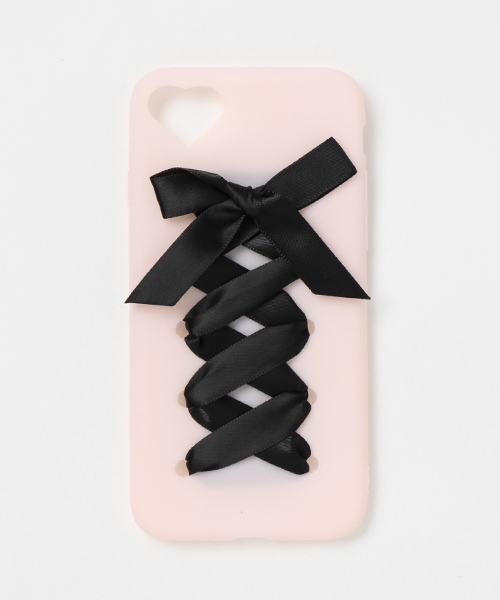 WEGO（ウィゴー）の「WEGO/レースアップiPhone7ケース（スマホケース/カバー・レディース・ブラック系その他/ブラック/ピンク/レッド系その他・FREE）」の4枚目の写真