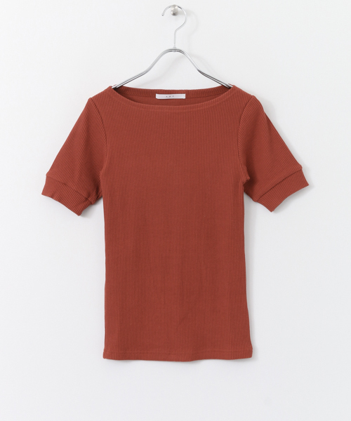 KBF（ケイビーエフ）の「KBF RIBボートネックTEE（Tシャツ/カットソー・レディース・ピンク/グレー系その他/ライトブルー/ブラック/レッド系その他・ONE）」の11枚目の写真