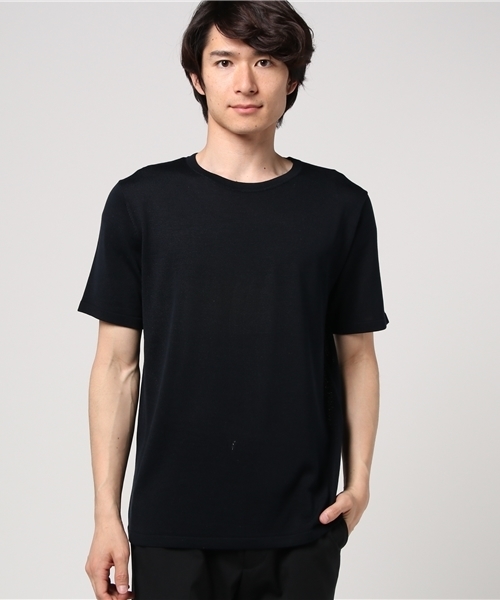 ESTNATION（エストネーション）の「ESTNATION ウォッシャブルシルクニットTシャツ（ニット/セーター・メンズ・ホワイト/ネイビー/ライトグレー・MEDIUM/SMALL/LARGE）」の17枚目の写真