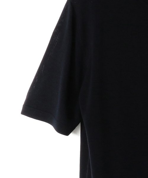 ESTNATION（エストネーション）の「ESTNATION ウォッシャブルシルクニットTシャツ（ニット/セーター・メンズ・ホワイト/ネイビー/ライトグレー・MEDIUM/SMALL/LARGE）」の12枚目の写真