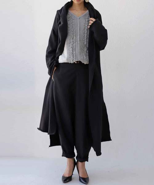 antiqua（アンティカ）の「綿100%ニットカーディガン（カーディガン/ボレロ・レディース・ライトグレー/ブラック・FREE）」の11枚目の写真