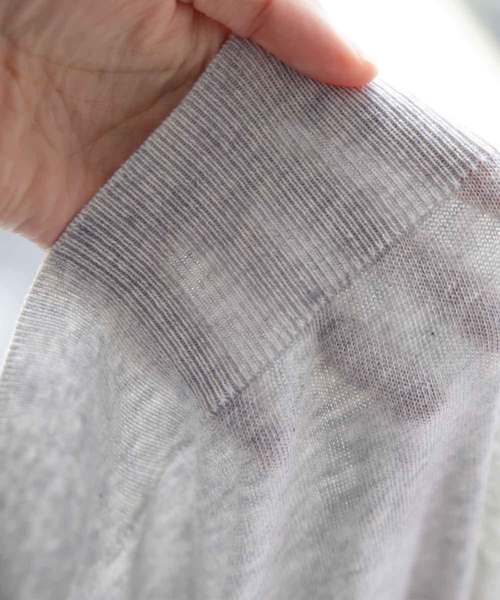 antiqua（アンティカ）の「綿100%ニットカーディガン（カーディガン/ボレロ・レディース・ライトグレー/ブラック・FREE）」の4枚目の写真