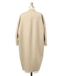 Drawer ドロップスリーブコート　アルパカ混　エッグライン　ベージュ　36 Drawer ドロップスリーブコートアルパカ混エッグラインベージュ36