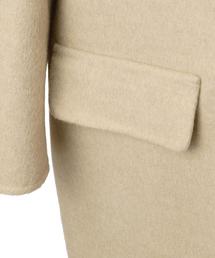 Drawer ドロップスリーブコート　アルパカ混　エッグライン　ベージュ　36 Drawer ドロップスリーブコートアルパカ混エッグラインベージュ36