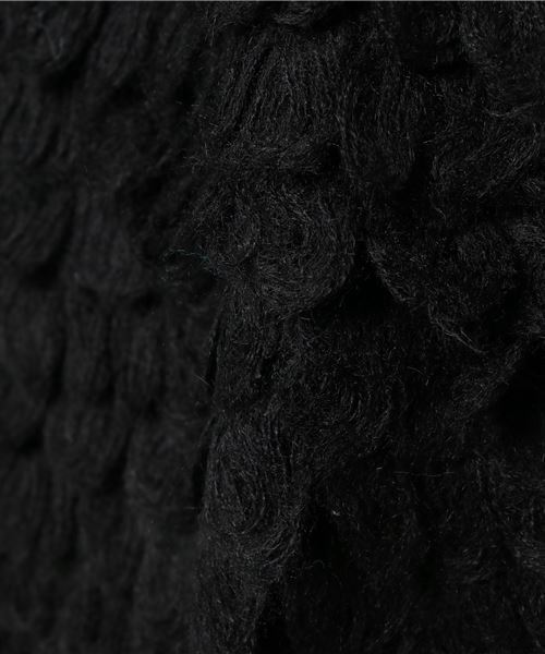 EGOIST(エゴイスト)の「ループ編みニットトップ(ニット/セーター・レディース・ブラック/グリーン/ベージュ/グレー・FREE)」の9枚目の写真