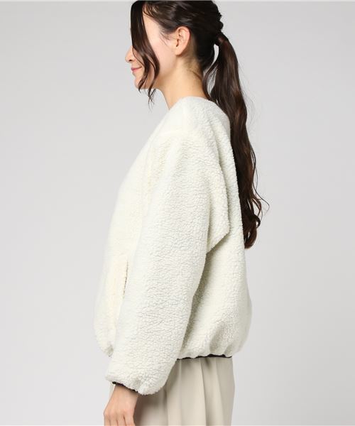 VENCEEXCHANGE（ヴァンスエクスチェンジ）の「ボアリバーシブルブルゾン               （ブルゾン・レディース・ホワイト/ブラック/オフホワイト・MEDIUM）」の9枚目の写真