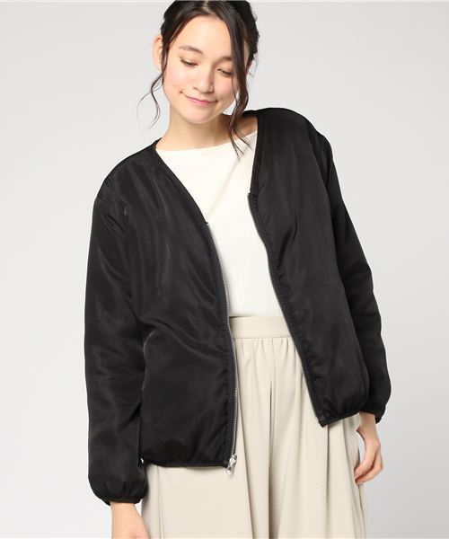 VENCEEXCHANGE（ヴァンスエクスチェンジ）の「ボアリバーシブルブルゾン               （ブルゾン・レディース・ホワイト/ブラック/オフホワイト・MEDIUM）」の5枚目の写真