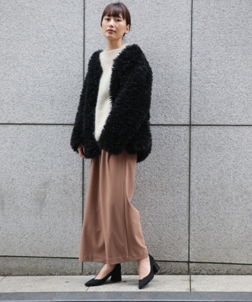 laboratory work(ラボラトリーワーク)の「プードルファーコート(その他アウター・レディース・ブラック/ピンク/グレー・MEDIUM)」の5枚目の写真