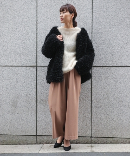 laboratory work(ラボラトリーワーク)の「プードルファーコート(その他アウター・レディース・ブラック/ピンク/グレー・MEDIUM)」の6枚目の写真