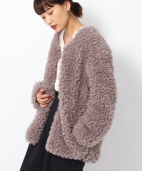 laboratory work(ラボラトリーワーク)の「プードルファーコート(その他アウター・レディース・ブラック/ピンク/グレー・MEDIUM)」の7枚目の写真