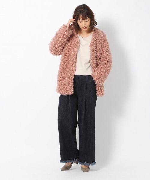 laboratory work(ラボラトリーワーク)の「プードルファーコート(その他アウター・レディース・ブラック/ピンク/グレー・MEDIUM)」の10枚目の写真