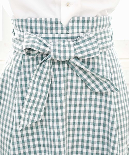 ROPE' PICNIC（ロペピクニック）の「【WEB限定】ギンガムチェックスカート（スカート・レディース・グレー/グリーン/ネイビー・38）」の6枚目の写真