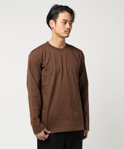 United Athle（ユナイテッドアスレ）の「【UNITED ATHLE】5.6oz L/STシャツ　カラー/5010（Tシャツ/カットソー・メンズ・ダークブラウン/ライトグレー/エメラルド/パープル/ダークグレー/ライトグリーン/カーキ/アイボリー/ブルー/レッド/ブラック/ピンク/ネイビー・SMALL/4/MEDIUM/LARGE）」の6枚目の写真