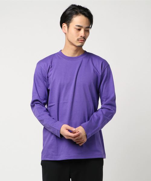 United Athle（ユナイテッドアスレ）の「【UNITED ATHLE】5.6oz L/STシャツ　カラー/5010（Tシャツ/カットソー・メンズ・ダークブラウン/ライトグレー/エメラルド/パープル/ダークグレー/ライトグリーン/カーキ/アイボリー/ブルー/レッド/ブラック/ピンク/ネイビー・SMALL/4/MEDIUM/LARGE）」の12枚目の写真