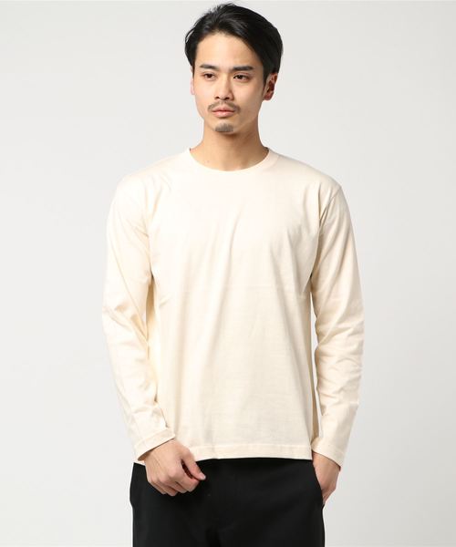 United Athle（ユナイテッドアスレ）の「【UNITED ATHLE】5.6oz L/STシャツ　カラー/5010（Tシャツ/カットソー・メンズ・ダークブラウン/ライトグレー/エメラルド/パープル/ダークグレー/ライトグリーン/カーキ/アイボリー/ブルー/レッド/ブラック/ピンク/ネイビー・SMALL/4/MEDIUM/LARGE）」の2枚目の写真