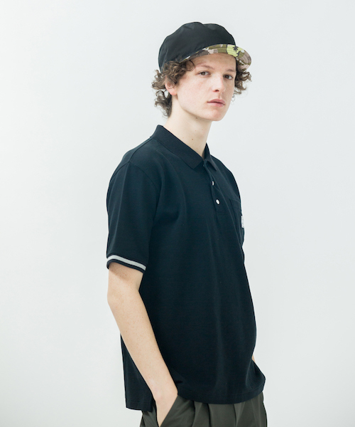 rehacer(レアセル)の「rehacer : Snap Dot Polo Shirt(Tシャツ/カットソー・メンズ・ブラック/グレー・LARGE/MEDIUM/SMALL)」の8枚目の写真