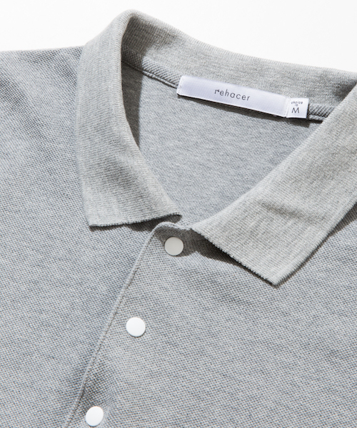 rehacer(レアセル)の「rehacer : Snap Dot Polo Shirt(Tシャツ/カットソー・メンズ・ブラック/グレー・LARGE/MEDIUM/SMALL)」の18枚目の写真