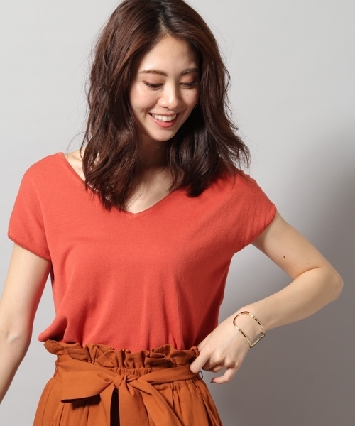 Andemiu(アンデミュウ)の「フレンチアクセツキニットプルオーバー792964(ニット/セーター・レディース・ブラック/グレー/レッド/オフホワイト・FREE)」の7枚目の写真