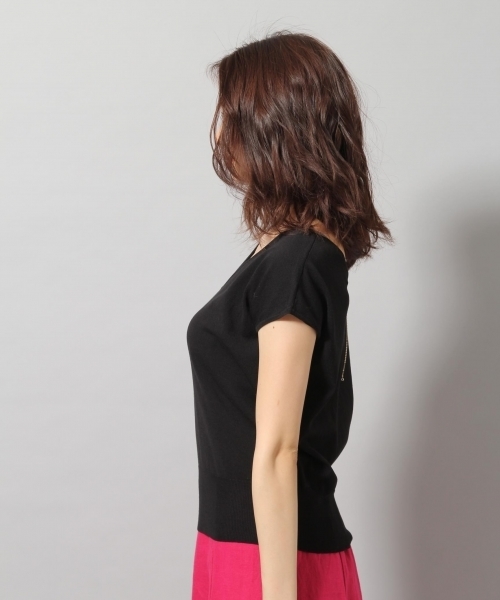 Andemiu(アンデミュウ)の「フレンチアクセツキニットプルオーバー792964(ニット/セーター・レディース・ブラック/グレー/レッド/オフホワイト・FREE)」の12枚目の写真