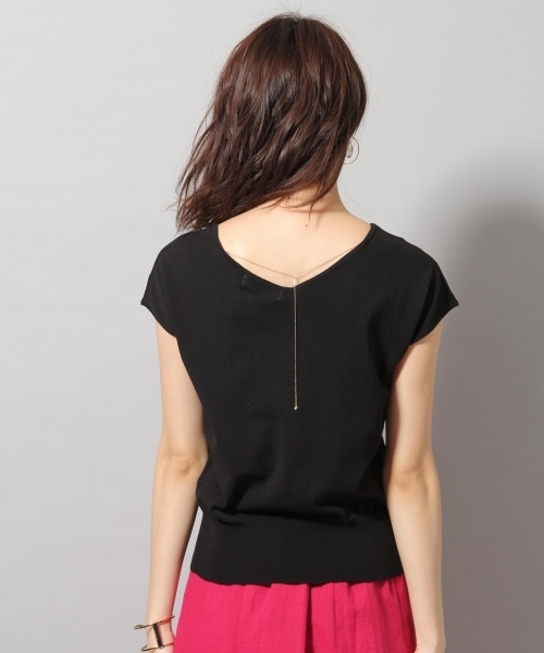 Andemiu(アンデミュウ)の「フレンチアクセツキニットプルオーバー792964(ニット/セーター・レディース・ブラック/グレー/レッド/オフホワイト・FREE)」の8枚目の写真