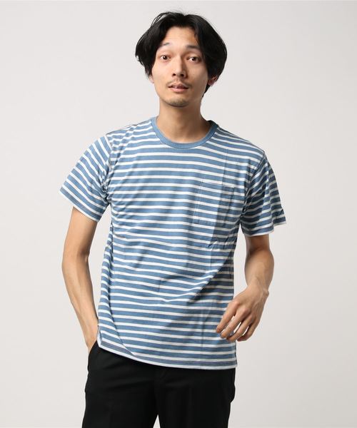 おしゃれスタ(オシャレスタ)の「インディゴ半袖Tシャツ(IR)(Tシャツ/カットソー・メンズ・ブルー系その他2/ブルー系その他/ブルー/ネイビー・XL/L/M)」の7枚目の写真