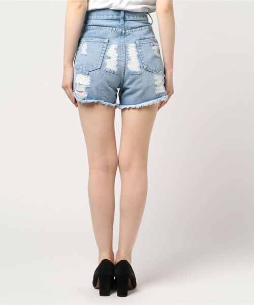 ENVYM（アンビー）の「Ｈｉｐ Ｃｕｔｔｉｎｇ ＳＰＴ（デニムパンツ・レディース・サックスブルー・MEDIUM/SMALL）」の3枚目の写真