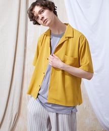 EMMA CLOTHES | ブライトポプリンリラックスオープンカラーシャツ Poplin Open Collar Shirt(シャツ/ブラウス)