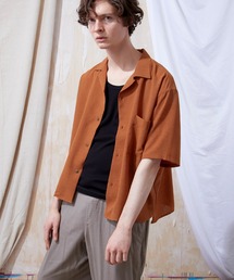 EMMA CLOTHES | ブライトポプリンリラックスオープンカラーシャツ Poplin Open Collar Shirt(シャツ/ブラウス)