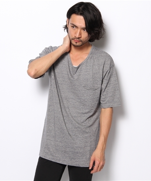 Lui's（ルイス）の「Lui's×meiple BIGTシャツ（Tシャツ/カットソー・メンズ・ホワイト/ネイビー/ターコイズブルー/レッド・FREE）」の3枚目の写真