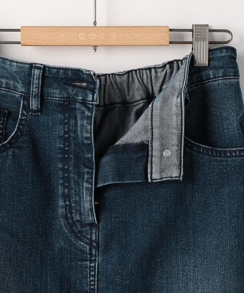coen（コーエン）の「ストレッチデニムタイトミニスカート（デニムスカート・レディース・ネイビー/ブルー・SMALL/LARGE/MEDIUM）」の9枚目の写真