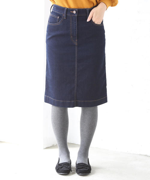 coen（コーエン）の「ストレッチデニムタイトミニスカート（デニムスカート・レディース・ネイビー/ブルー・SMALL/LARGE/MEDIUM）」の12枚目の写真