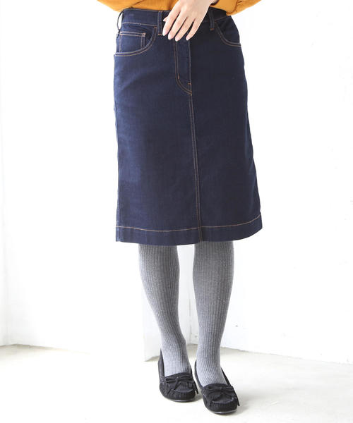 coen（コーエン）の「ストレッチデニムタイトミニスカート（デニムスカート・レディース・ネイビー/ブルー・SMALL/LARGE/MEDIUM）」の11枚目の写真