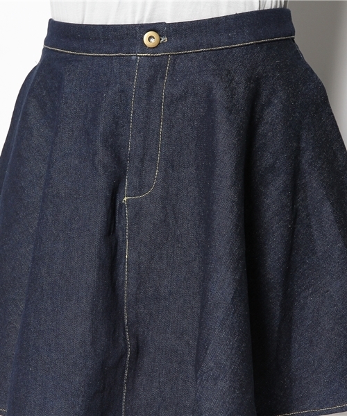 Kastane（カスタネ）の「【Kastane】デニムサーキュラーSK（スカート・レディース・サックスブルー/インディゴブルー/ホワイト/レッド/イエロー/グレー・FREE）」の12枚目の写真