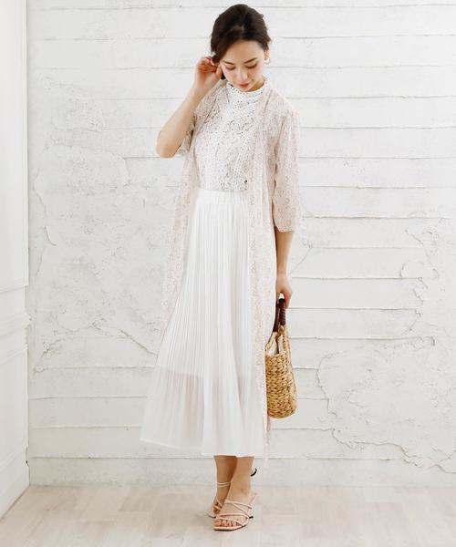 Girly Doll(ガーリードール)の「選べる着丈花柄UVケア マキシガウン シフォン(カーディガン/ボレロ・レディース・レッド系その他/ブラック系その他/グリーン系その他/ブルー系その他/イエロー系その他/ブラック系その他2/ブラック系その他3/ブルー系その他2/ホワイト系その他/ホワイト系その他4/ホワイト系その他6/ホワイト系その他3/ホワイト系その他5/ブラック系その他4/ブラック系その他5/ホワイト系その他2/グリーン/レオパード/ブルー系その他3/ベージュ系その他/ドット・M/L)」の5枚目の写真