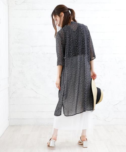 Girly Doll(ガーリードール)の「選べる着丈花柄UVケア マキシガウン シフォン(カーディガン/ボレロ・レディース・レッド系その他/ブラック系その他/グリーン系その他/ブルー系その他/イエロー系その他/ブラック系その他2/ブラック系その他3/ブルー系その他2/ホワイト系その他/ホワイト系その他4/ホワイト系その他6/ホワイト系その他3/ホワイト系その他5/ブラック系その他4/ブラック系その他5/ホワイト系その他2/グリーン/レオパード/ブルー系その他3/ベージュ系その他/ドット・M/L)」の10枚目の写真