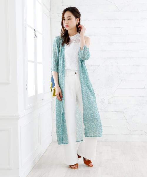 Girly Doll(ガーリードール)の「選べる着丈花柄UVケア マキシガウン シフォン(カーディガン/ボレロ・レディース・レッド系その他/ブラック系その他/グリーン系その他/ブルー系その他/イエロー系その他/ブラック系その他2/ブラック系その他3/ブルー系その他2/ホワイト系その他/ホワイト系その他4/ホワイト系その他6/ホワイト系その他3/ホワイト系その他5/ブラック系その他4/ブラック系その他5/ホワイト系その他2/グリーン/レオパード/ブルー系その他3/ベージュ系その他/ドット・M/L)」の17枚目の写真