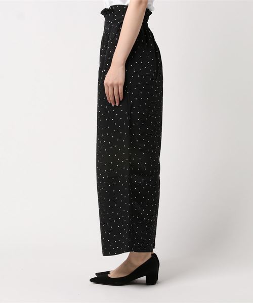 STYLEBLOCK（スタイルブロック）の「ポプリンドットプリントタックワイドパンツ（その他パンツ・レディース・ボルドー/ブラウン/グリーン/ブラック・M）」の5枚目の写真