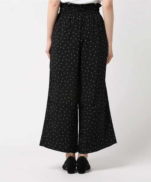 STYLEBLOCK（スタイルブロック）の「ポプリンドットプリントタックワイドパンツ（その他パンツ・レディース・ボルドー/ブラウン/グリーン/ブラック・M）」の6枚目の写真