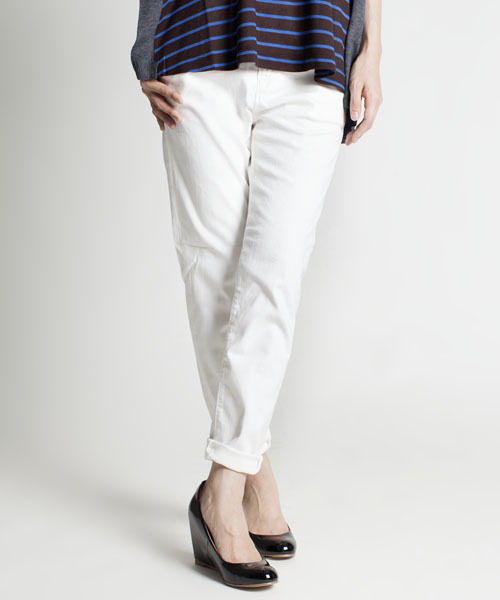 NANO universe（ナノユニバース）の「×FF/カラーjegginnypants（スラックス・レディース・オフホワイト/ベージュ/グレー/ブルー/レッド系その他/ブラック・30/32/34/36）」の2枚目の写真