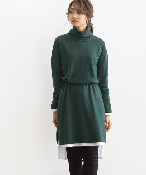 リッチカシミアタッチタートルネックニットワンピース ワンピース Pierrot ピエロ のファッション通販 Zozotown