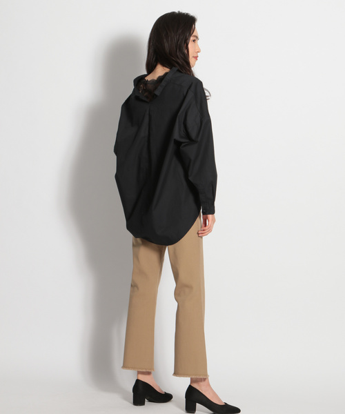 niko and...（ニコアンド）の「テレコバックレースVネックタンクトップ（タンクトップ・レディース・ブラック/ホワイト・MEDIUM/LARGE）」の3枚目の写真