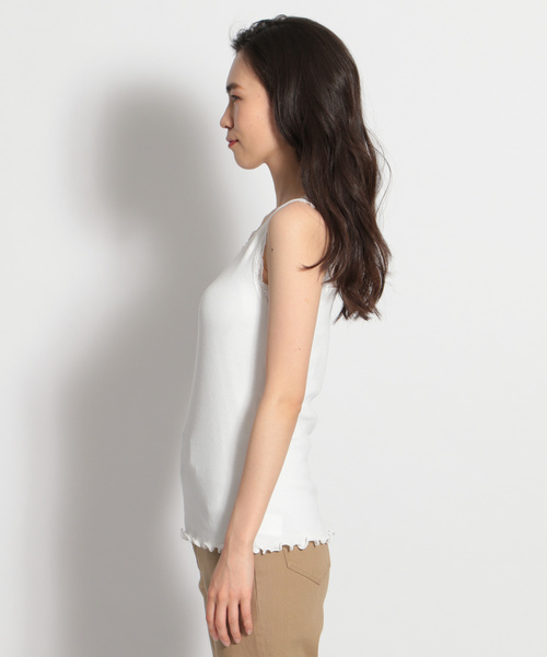 niko and...（ニコアンド）の「テレコバックレースVネックタンクトップ（タンクトップ・レディース・ブラック/ホワイト・MEDIUM/LARGE）」の15枚目の写真