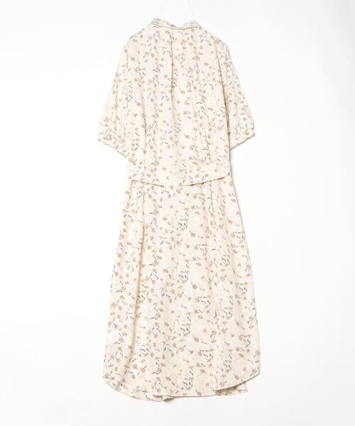 B.I.D.(ビーアイディー)の「BID / Flower Print Shirts Long Onepiece(ワンピース・レディース・ブラック/アイボリー/キャメル・FREE)」の4枚目の写真