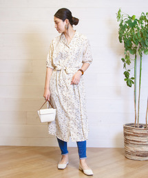 B.I.D.（ビーアイディー）の「BID / Flower Print Shirts Long Onepiece（ワンピース）」