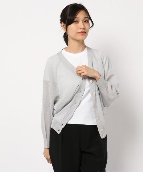 AMERICAN HOLIC（アメリカンホリック）の「抜け衿ドルマンVネックカーディガン（カーディガン/ボレロ・レディース・ブラック/ベージュ/グリーン/アイボリー/グレー系その他・M/L）」の3枚目の写真