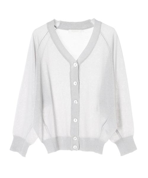 AMERICAN HOLIC（アメリカンホリック）の「抜け衿ドルマンVネックカーディガン（カーディガン/ボレロ・レディース・ブラック/ベージュ/グリーン/アイボリー/グレー系その他・M/L）」の10枚目の写真