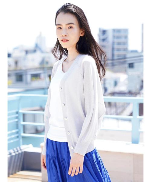 AMERICAN HOLIC（アメリカンホリック）の「抜け衿ドルマンVネックカーディガン（カーディガン/ボレロ・レディース・ブラック/ベージュ/グリーン/アイボリー/グレー系その他・M/L）」の18枚目の写真